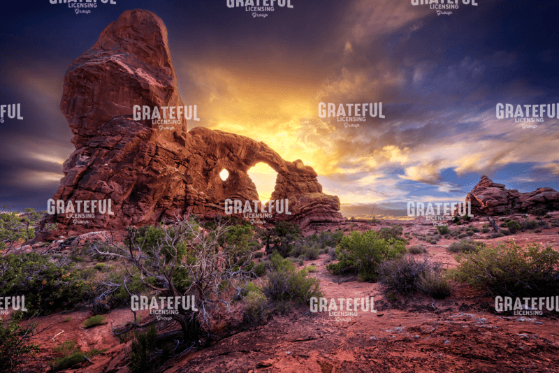 Sunset Through Turret Arch