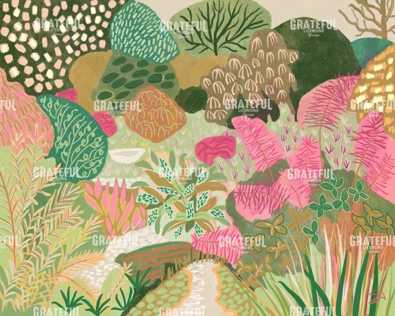 Pink and Green Garden