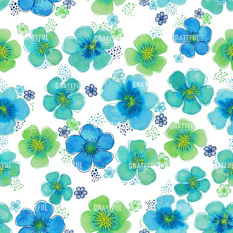 Floating flowers pattern