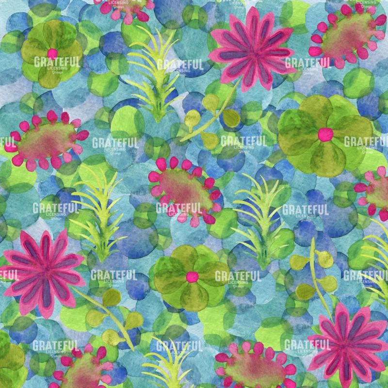 Watercolor bubbles Pattern