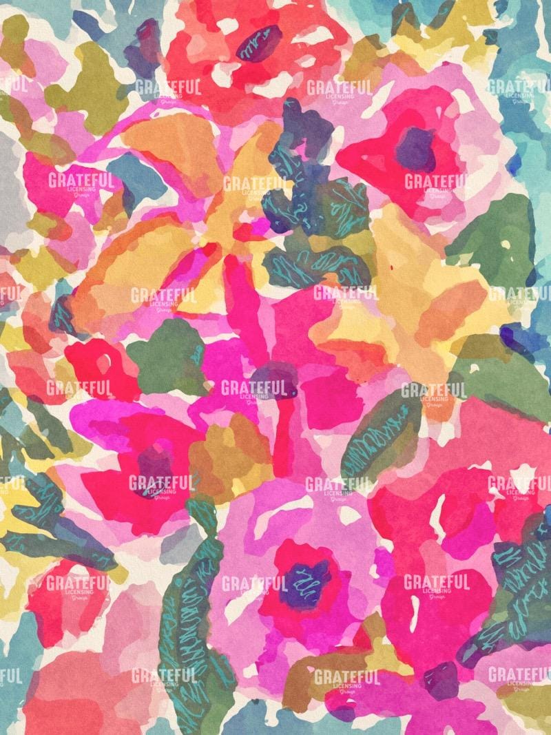 Colorful loose florals warm