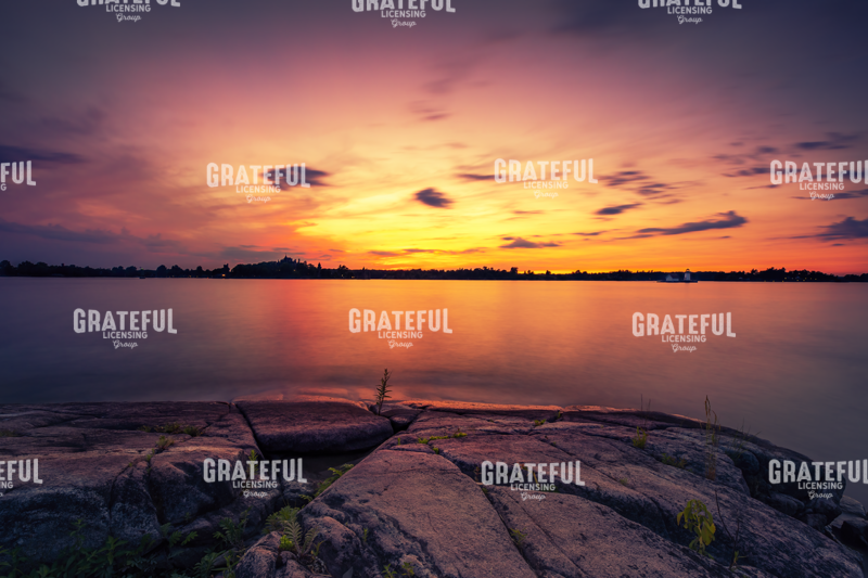 Sunset Over the St. Lawrence River