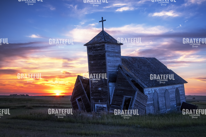 Sunset at St Johns Lutheran Church