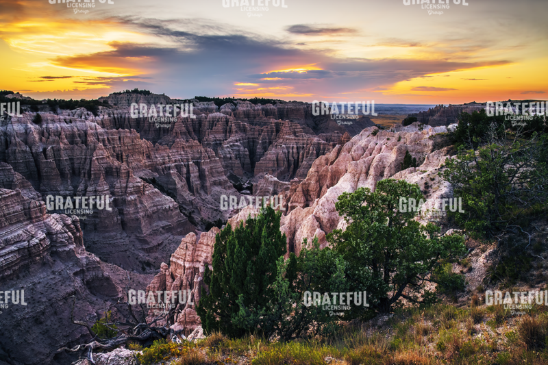 Sunset Over Badland Valley