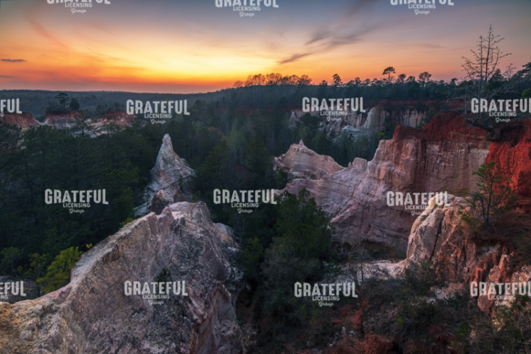 Sunset at Providence Canyon