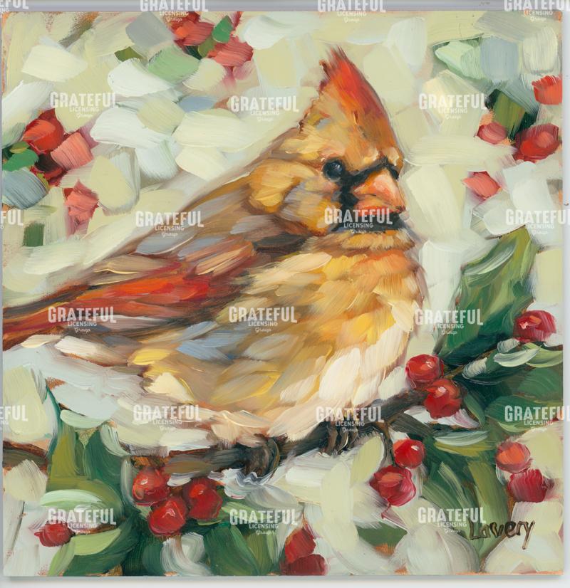 Cardinal and Berries