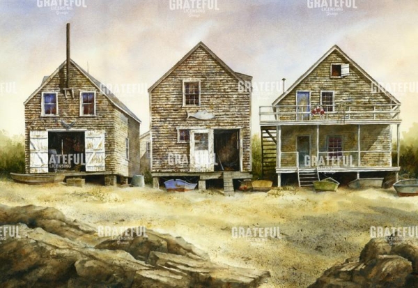 FISH HOUSES, MONHEGAN ISLAND
