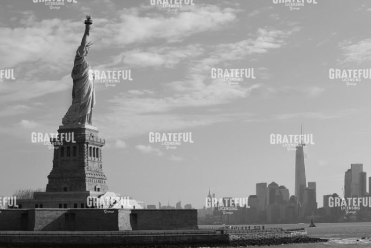 Liberty with Manhattan Skyline