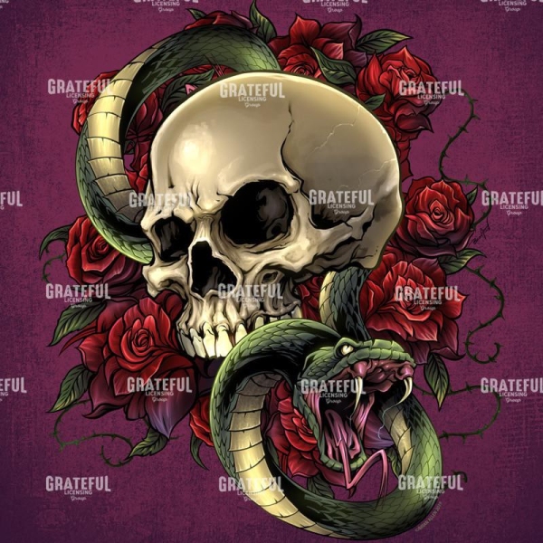 Snake Skull and Roses