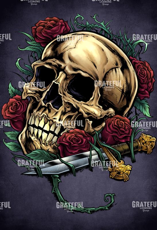 Skull, Roses, and Dagger