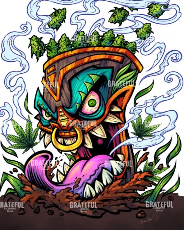 Smoking Tiki Head