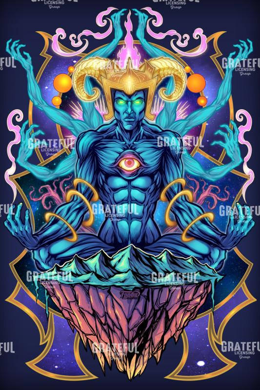 Psychedelic Meditating God