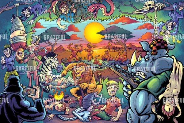 Hunters in the Jungle Mural