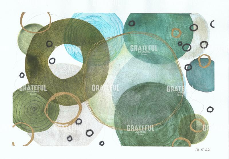 Gold & Green Bubbles