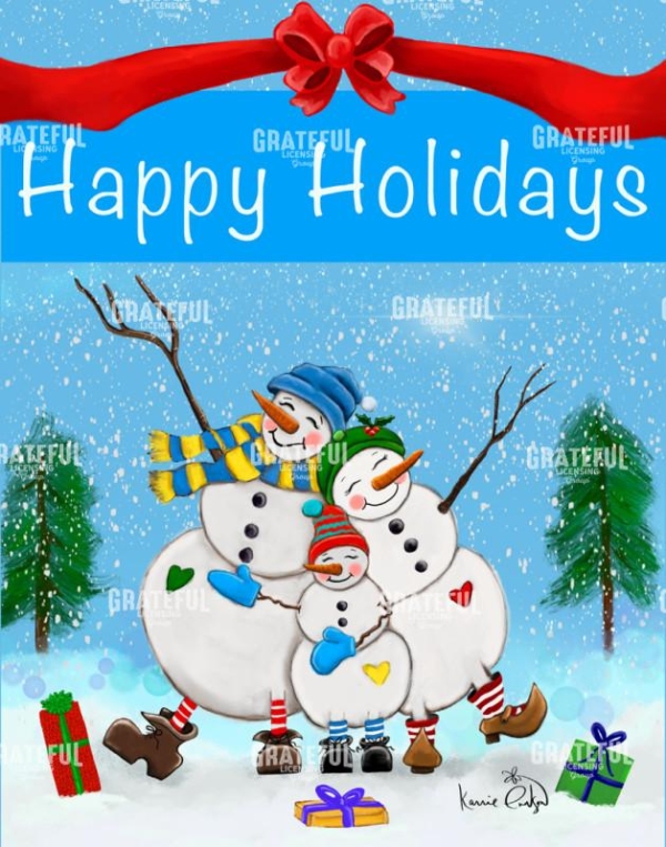 Snow-Family Happy Holidays