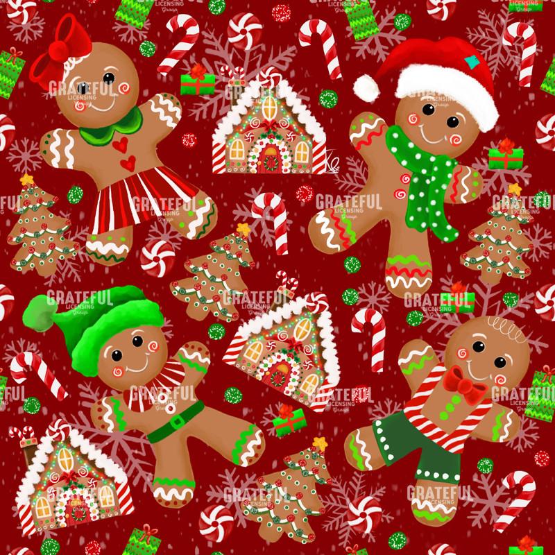 Gingerbread Repeat Pattern