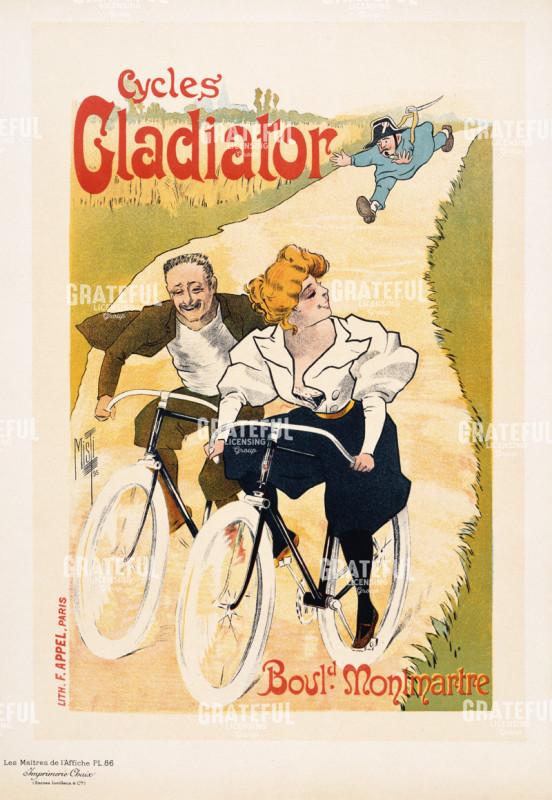 Cycles Gladiator 1895 - le garde- champêtre qui courre Cycles Gladiator 1895 - le garde- champêtre qui courre