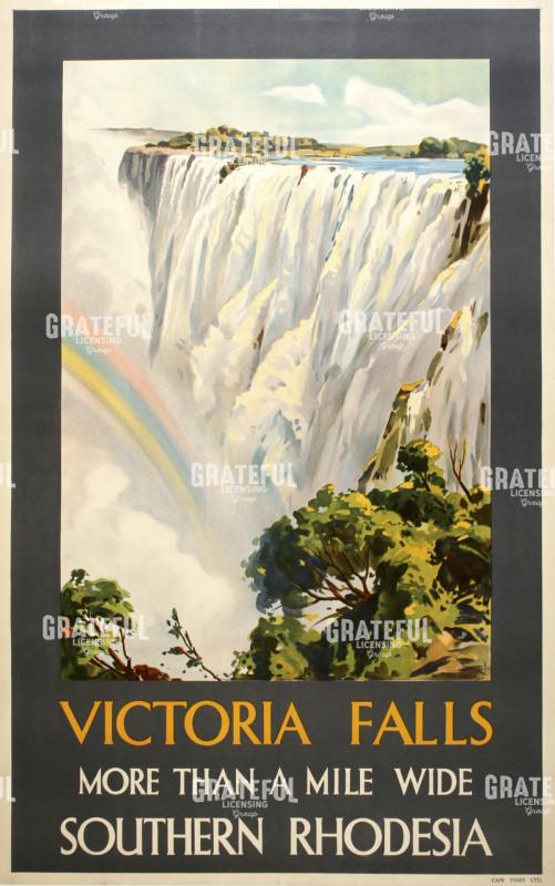 Victoria Falls Travel Poster