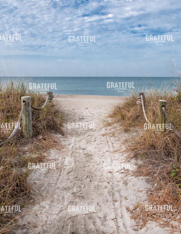 Beach Entry Path with Posts