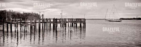 Sunrise Dock Sepia
