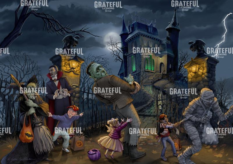 Halloween spooky house