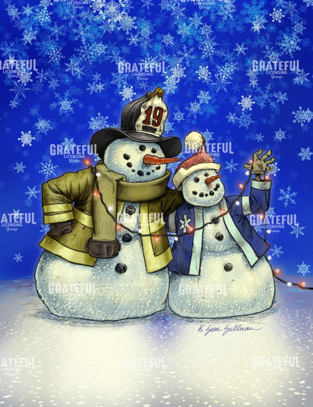 First Responder snow men
