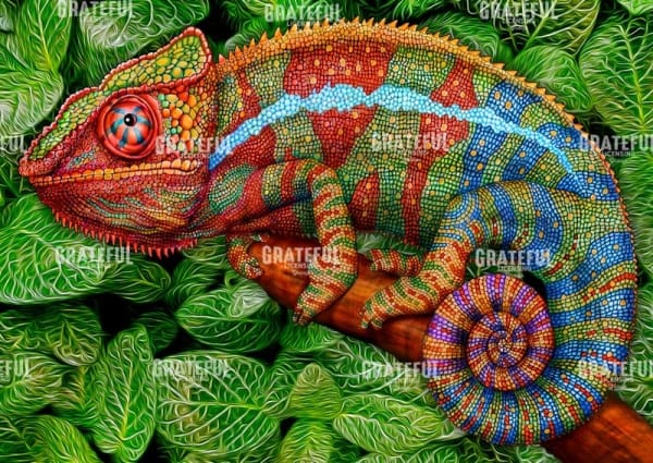 Chameleon Panther with Background