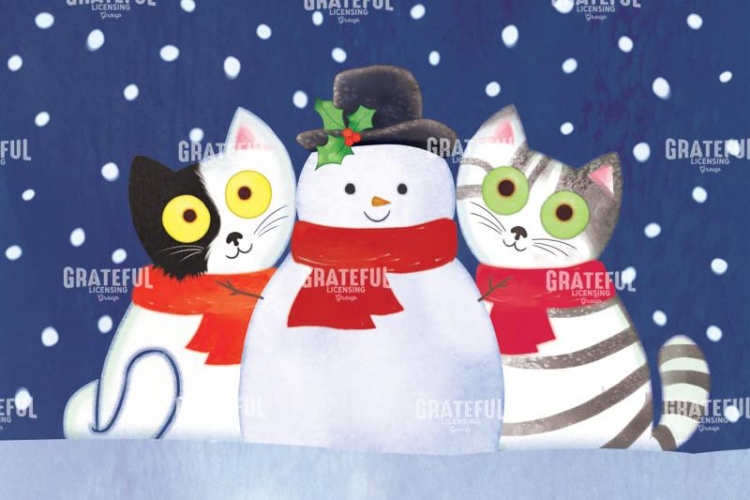 Cats Snowman