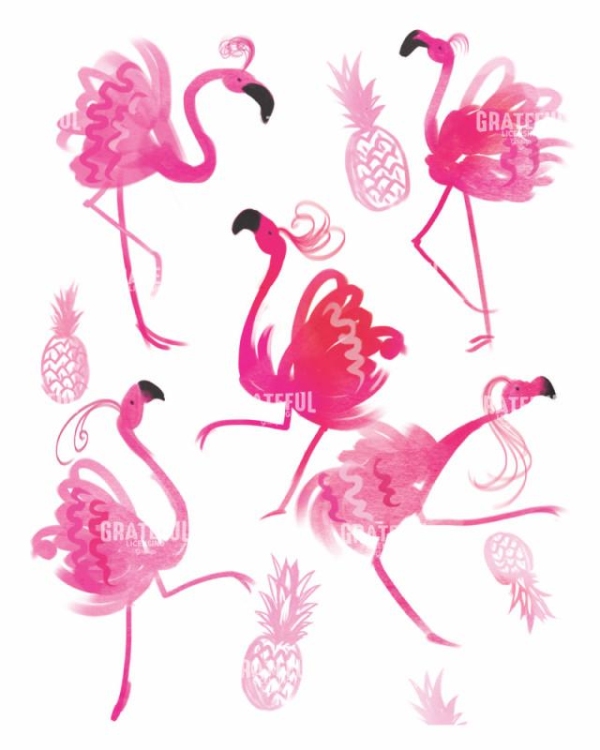 Flamingo Dancers White