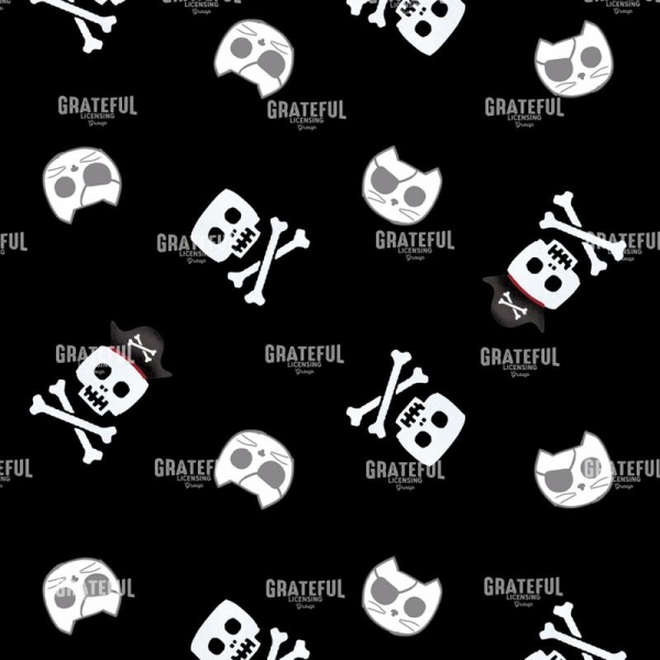 Tossed skulls pattern