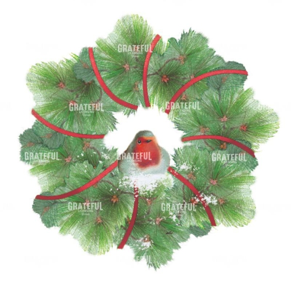 English Robin Wreath