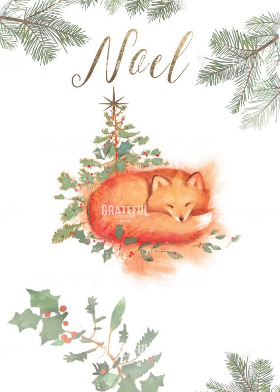 Holiday Fox Card
