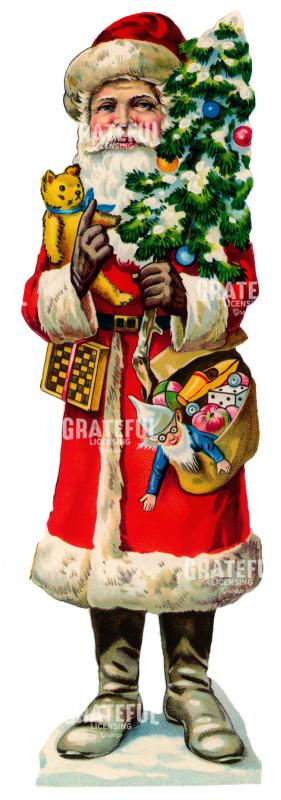Santa Clause with Tree and snow