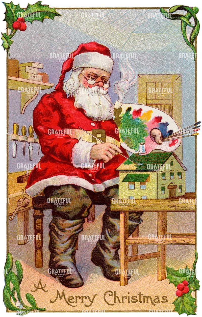 Vintage Santa at Christmas