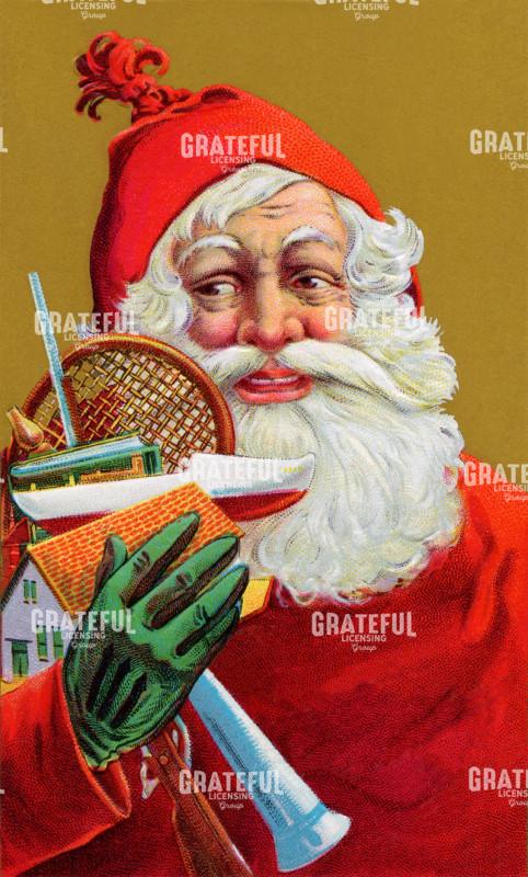 Santa with things