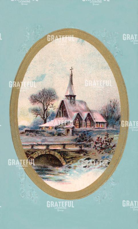 Vintage Church Scene