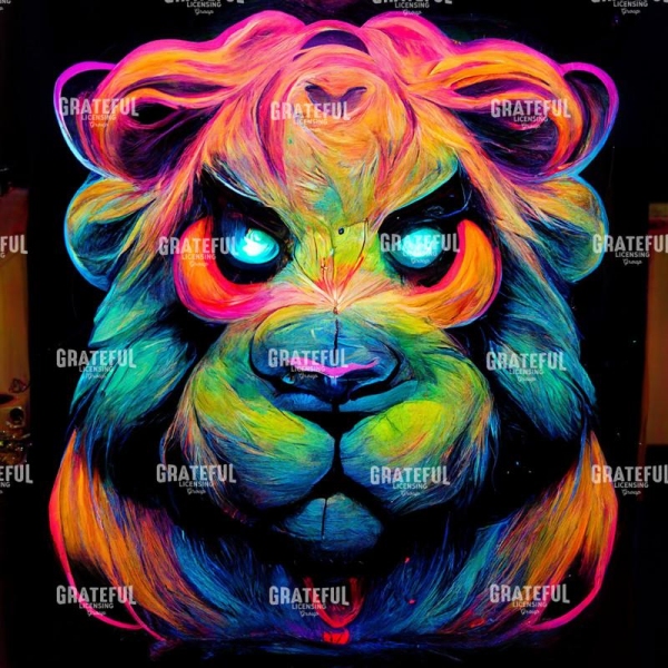 Painted lion
