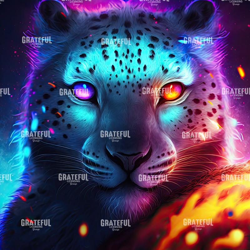 Glowing Snow Leopard