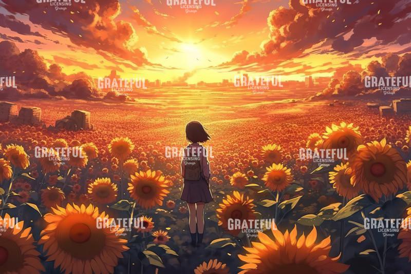 Anime - Sunflower Field 2