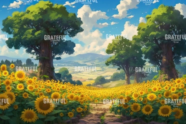 Anime - Sunflower Field 1