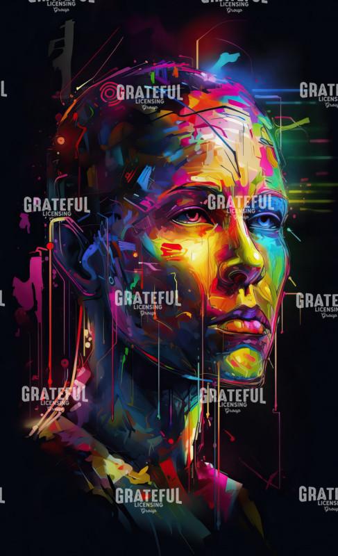 Digital Neon Portrait (4)