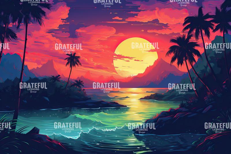 Jungle Sunset Landscape 1