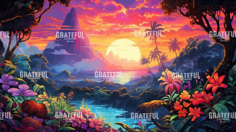 Jungle Sunset Landscape 2