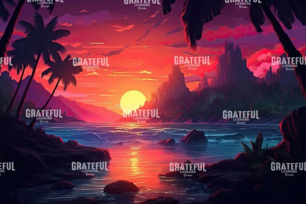 Jungle Sunset Landscape 3