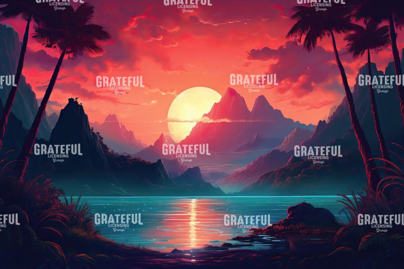 Jungle Sunset Landscape 6