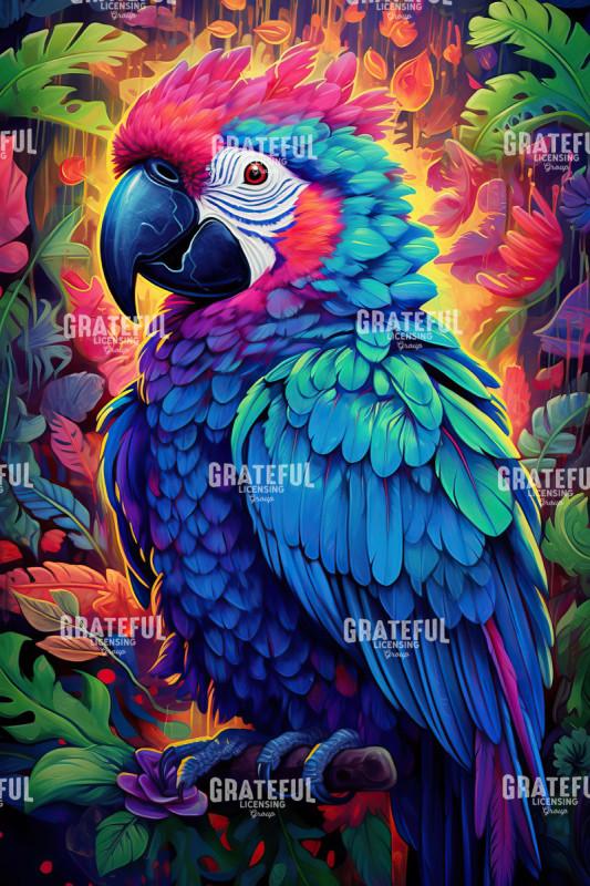 Jungle Parrot Blue Glow