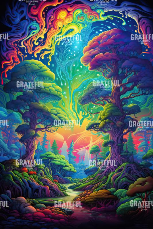 Psychedelic Forest Stream