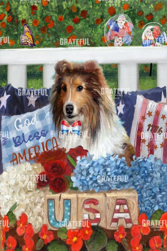 God Bless America Sheltie