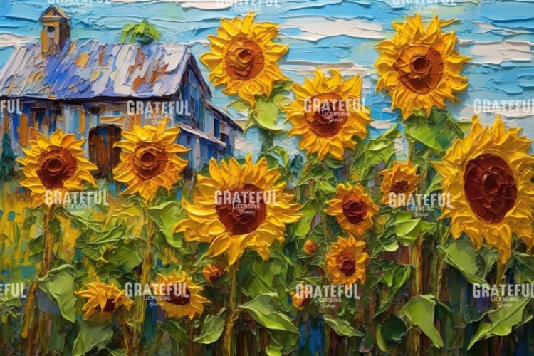 Sunflowers at Barn