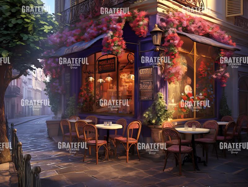 Blooming Outdoor Cafe